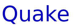 Quake & Shake 3D Schriftart
